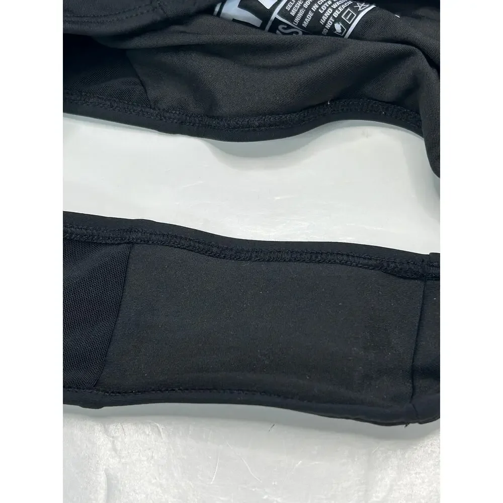 TA3 Hi Cut Plungey Sculpting One Piece Swimsuit Black Women XS Reg/Long NWT